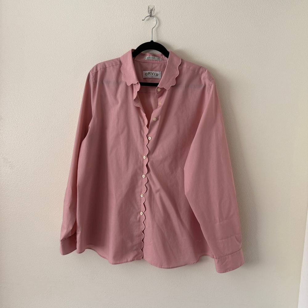Orvis Pink Casual Button Down Shirt